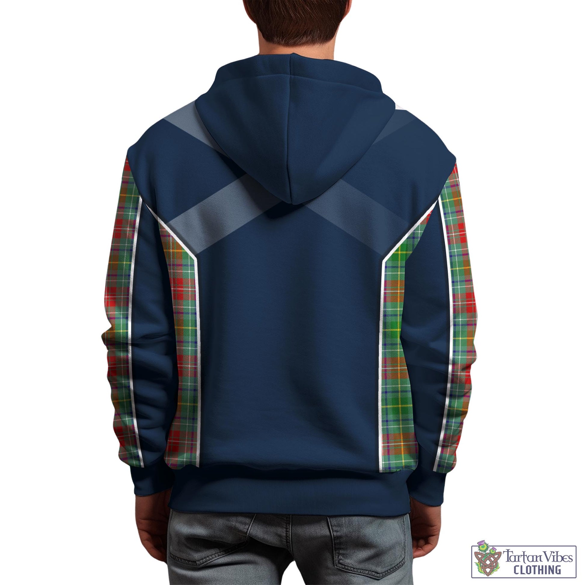 Tartan Vibes Clothing Muirhead Tartan Hoodie with Family Crest and Lion Rampant Vibes Sport Style