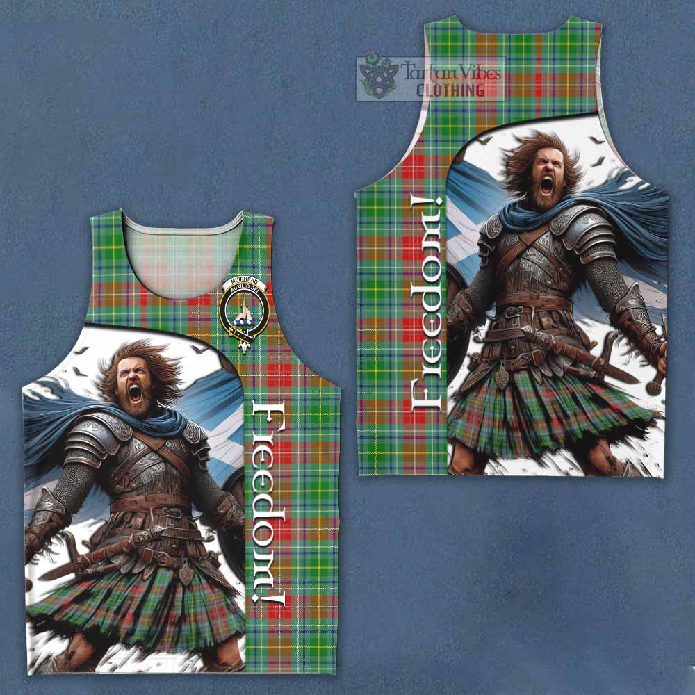 Tartan Vibes Clothing Muirhead Crest Tartan Men's Tank Top Inspired by the Freedom of Scottish Warrior