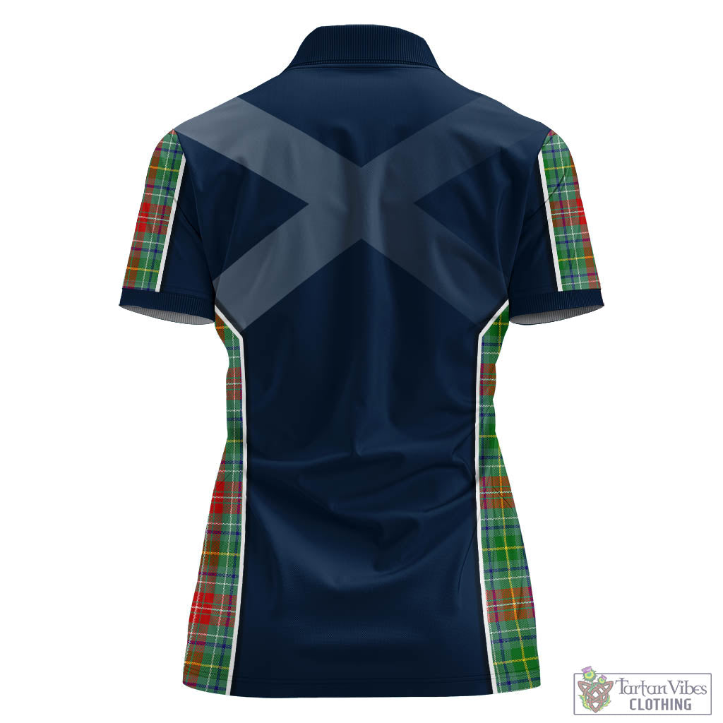 Tartan Vibes Clothing Muirhead Tartan Women's Polo Shirt with Family Crest and Scottish Thistle Vibes Sport Style