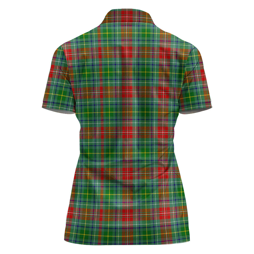 Muirhead Tartan Polo Shirt with Family Crest For Women - Tartan Vibes Clothing