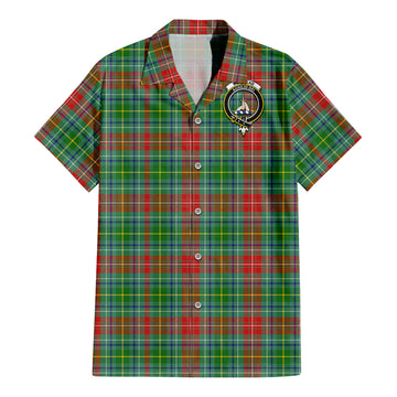 Muirhead Tartan Short Sleeve Button Down Shirt with Family Crest