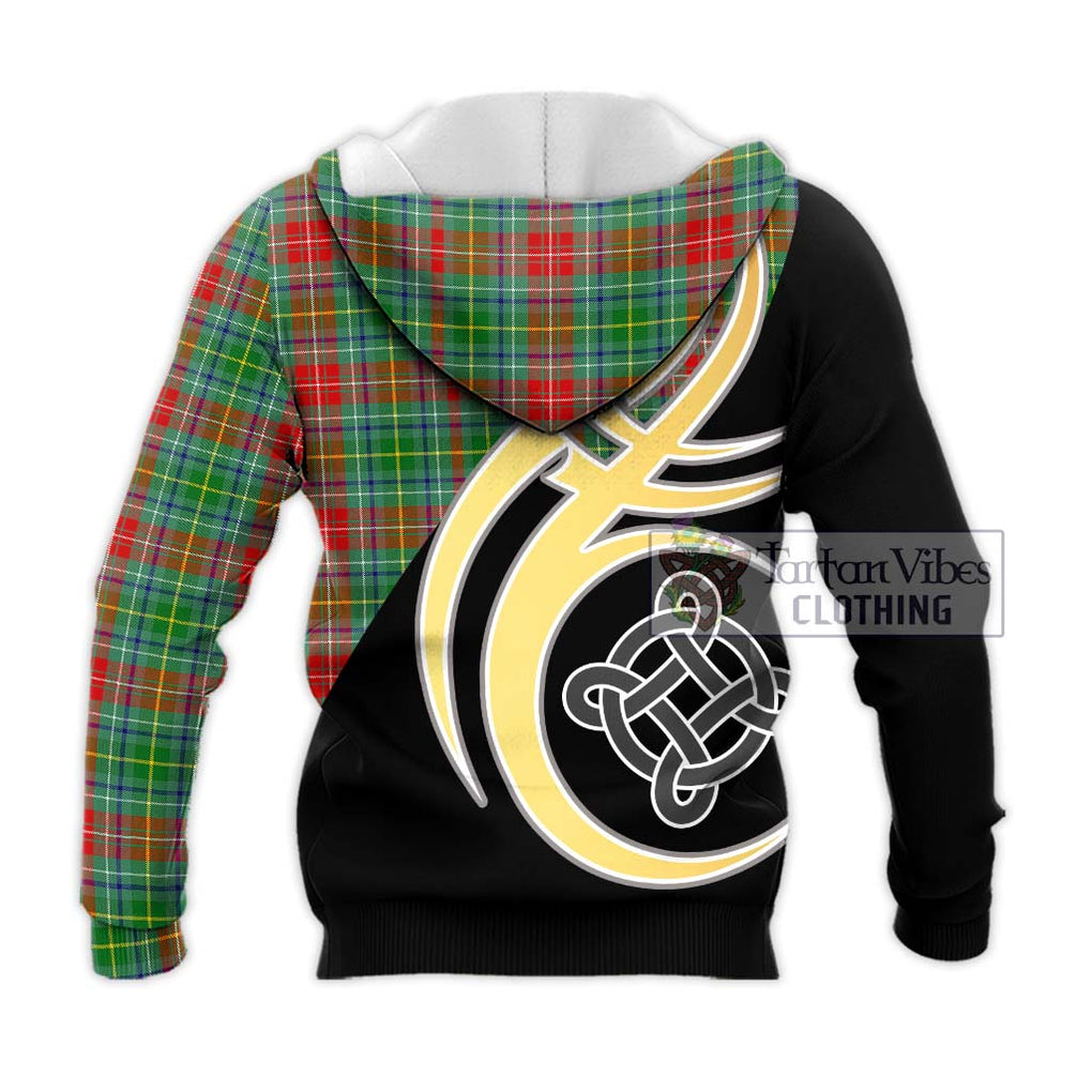 Muirhead Tartan Knitted Hoodie with Family Crest and Celtic Symbol Style - Tartan Vibes Clothing