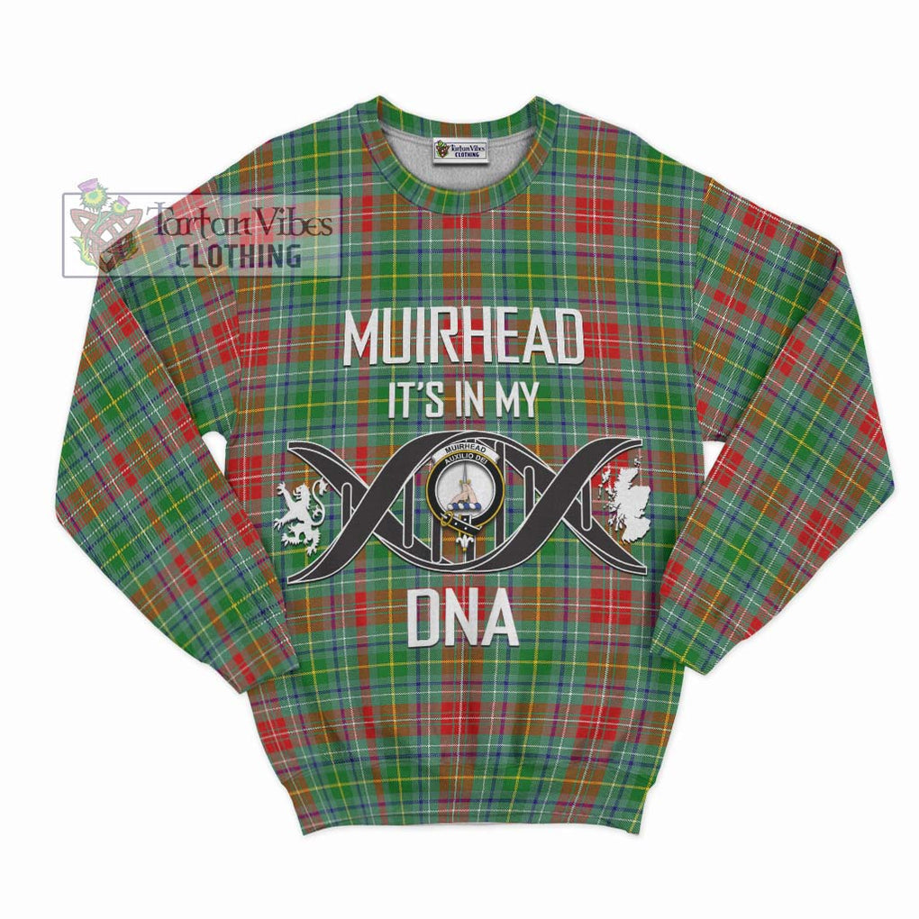 Muirhead Tartan Sweatshirt with Family Crest DNA In Me Style - Tartanvibesclothing Shop