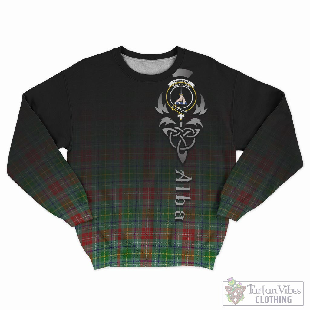 Tartan Vibes Clothing Muirhead Tartan Sweatshirt Featuring Alba Gu Brath Family Crest Celtic Inspired