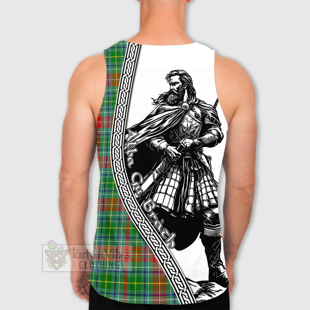 Tartan Vibes Clothing Muirhead Tartan Clan Crest Men's Tank Top with Highlander Warrior Celtic Style