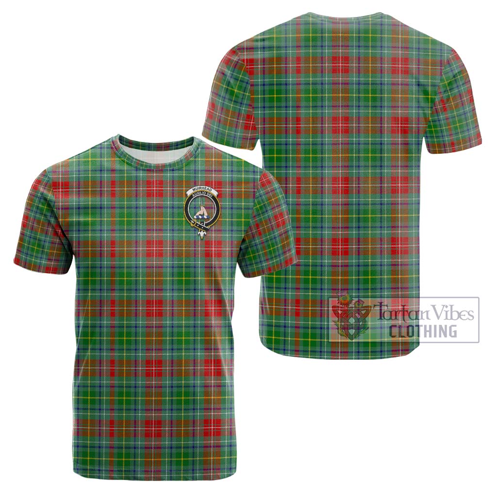 Tartan Vibes Clothing Muirhead Tartan Cotton T-Shirt with Family Crest