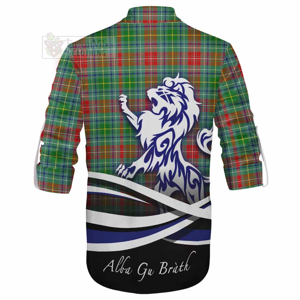 Tartan Vibes Clothing Muirhead Tartan Ghillie Kilt Shirt with Alba Gu Brath Regal Lion Emblem