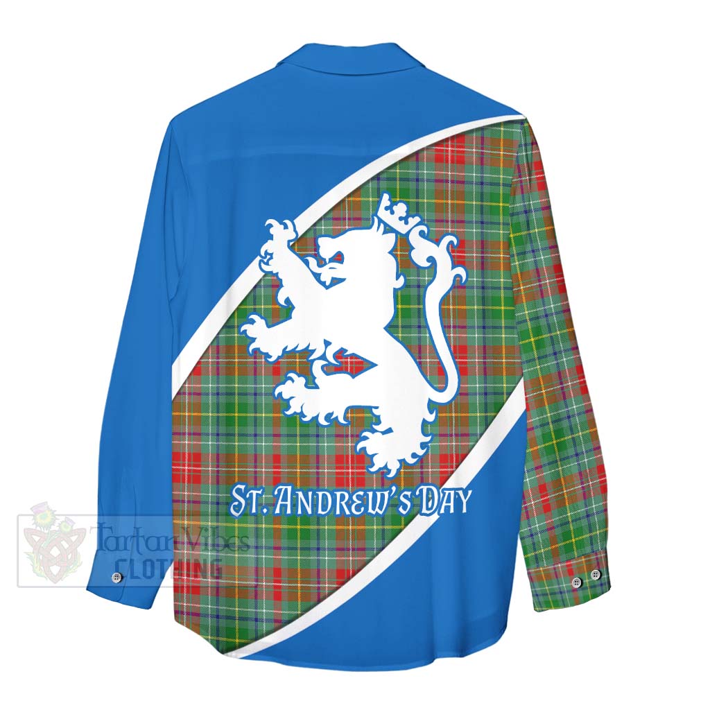 Tartan Vibes Clothing Muirhead Family Crest Tartan Women's Casual Shirt Celebrate Saint Andrew's Day in Style