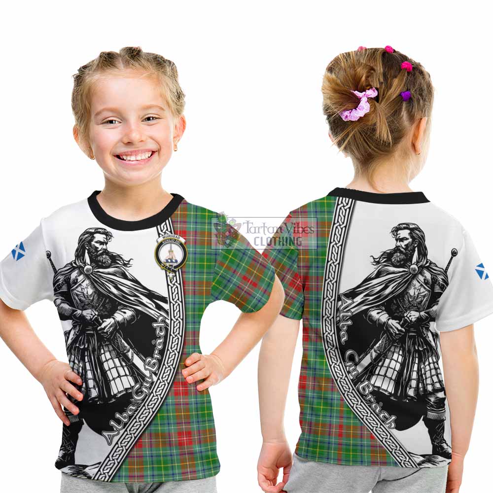 Muirhead Tartan Clan Crest Kid T-Shirt with Highlander Warrior Celtic Style