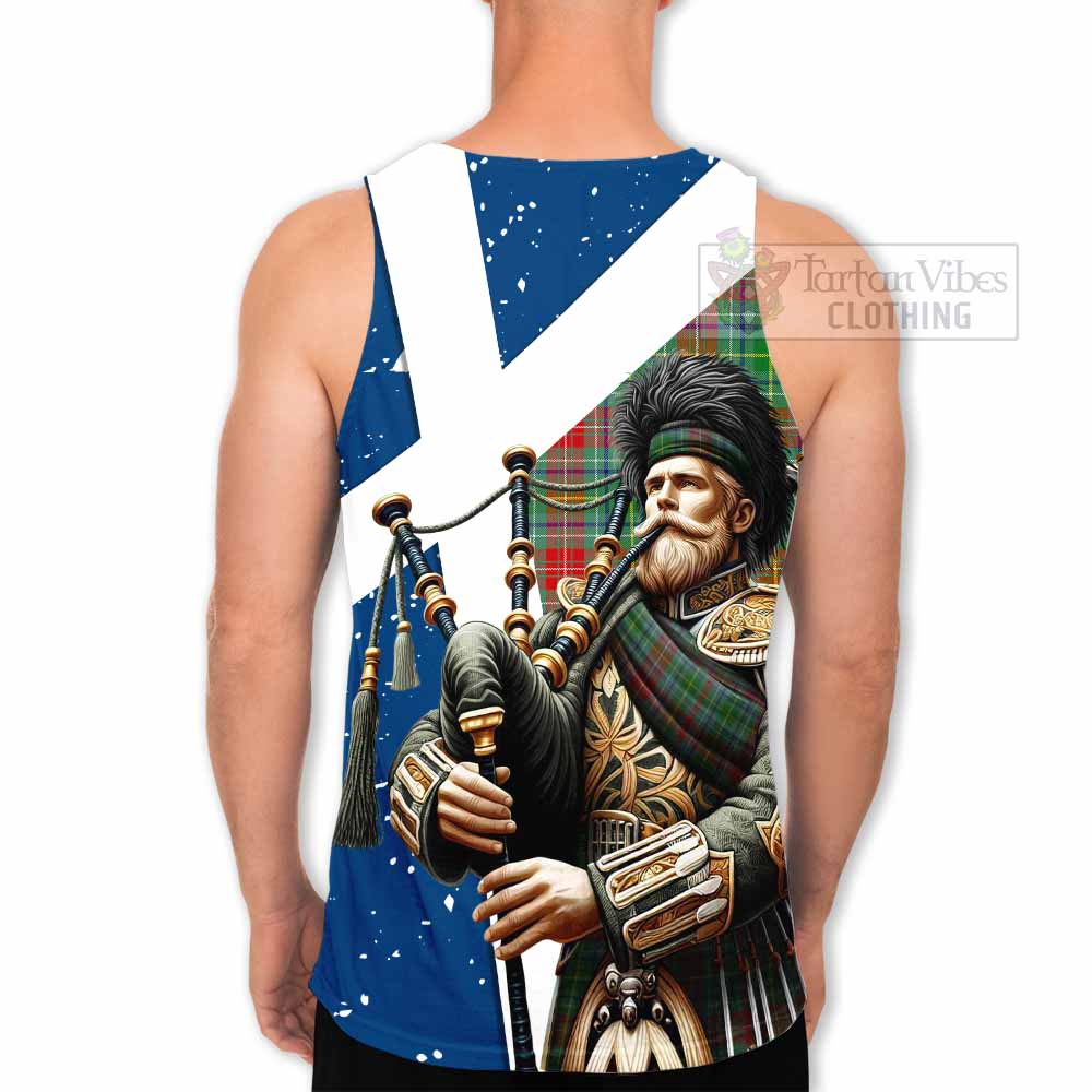 Muirhead Tartan Men's Tank Top with Family Crest Scottish Bagpiper Vibes