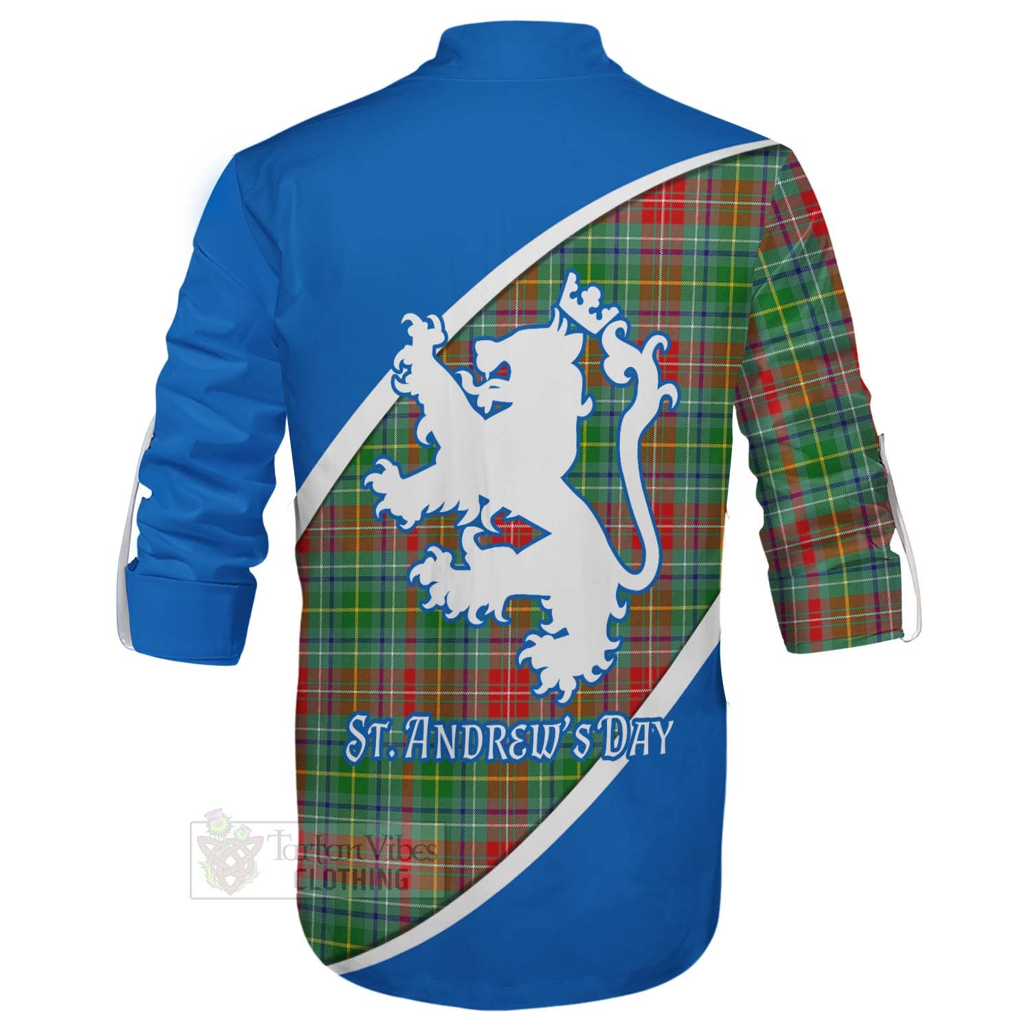 Tartan Vibes Clothing Muirhead Family Crest Tartan Ghillie Kilt Shirt Celebrate Saint Andrew's Day in Style