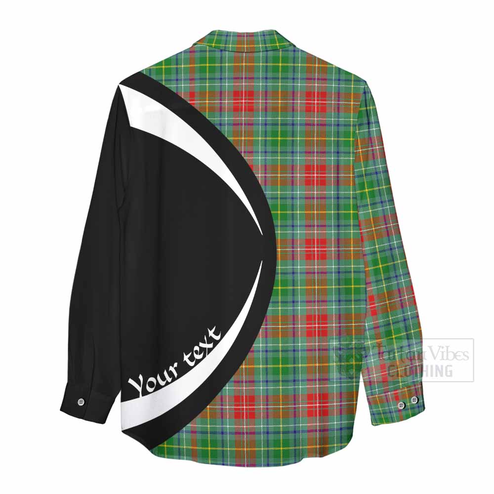 Tartan Vibes Clothing Muirhead Tartan Women's Casual Shirt with Family Crest Circle Style