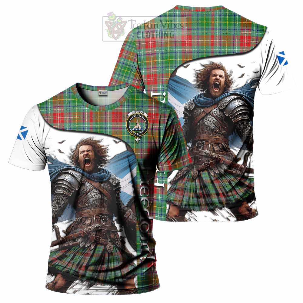 Muirhead Crest Tartan T-Shirt Inspired by the Freedom of Scottish Warrior