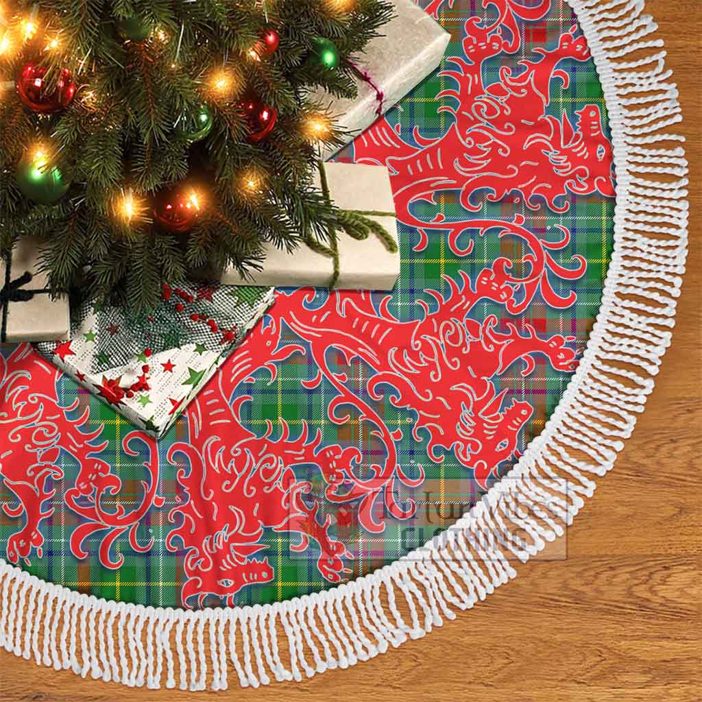 Tartan Vibes Clothing Muirhead Tartan Christmas Tree Skirt Lion Rampant Style