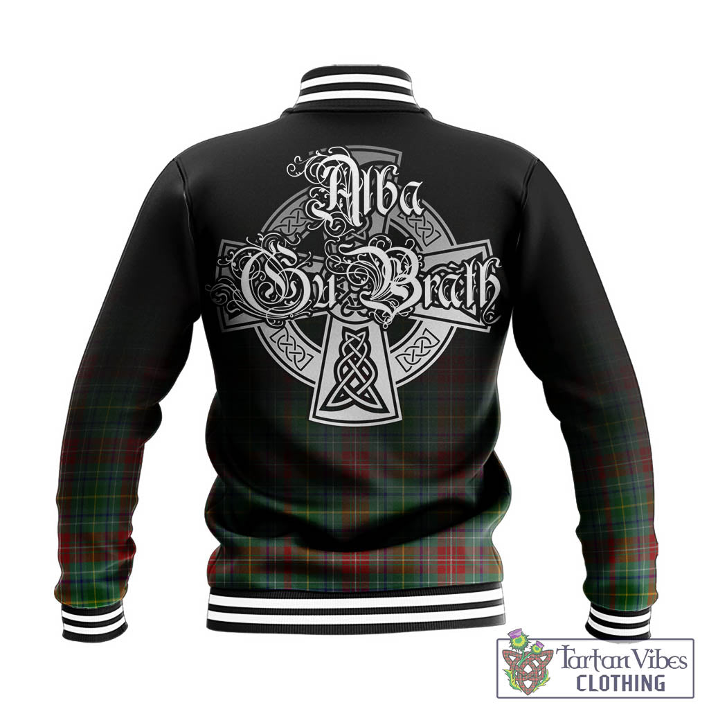 Tartan Vibes Clothing Muirhead Tartan Baseball Jacket Featuring Alba Gu Brath Family Crest Celtic Inspired