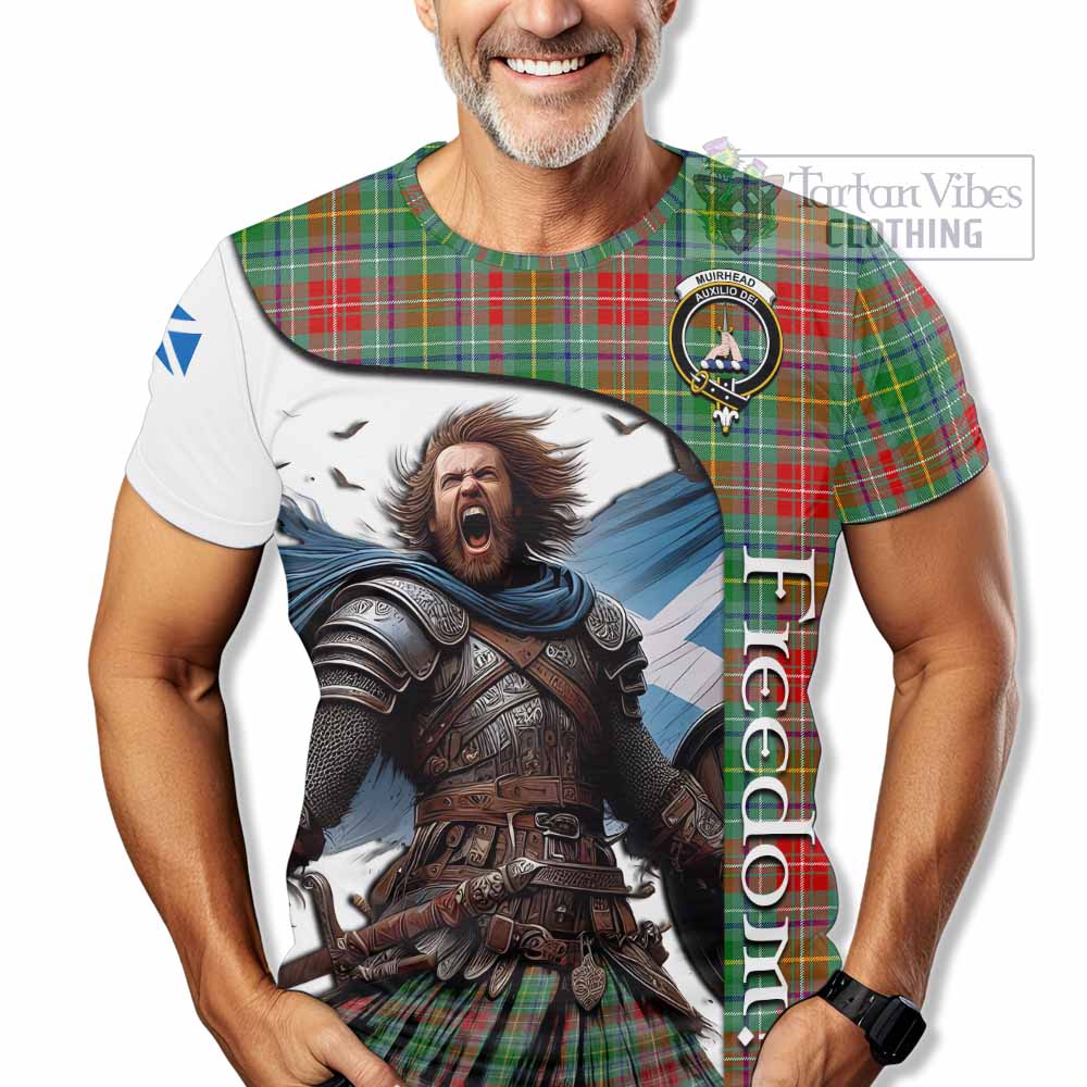 Muirhead Crest Tartan T-Shirt Inspired by the Freedom of Scottish Warrior