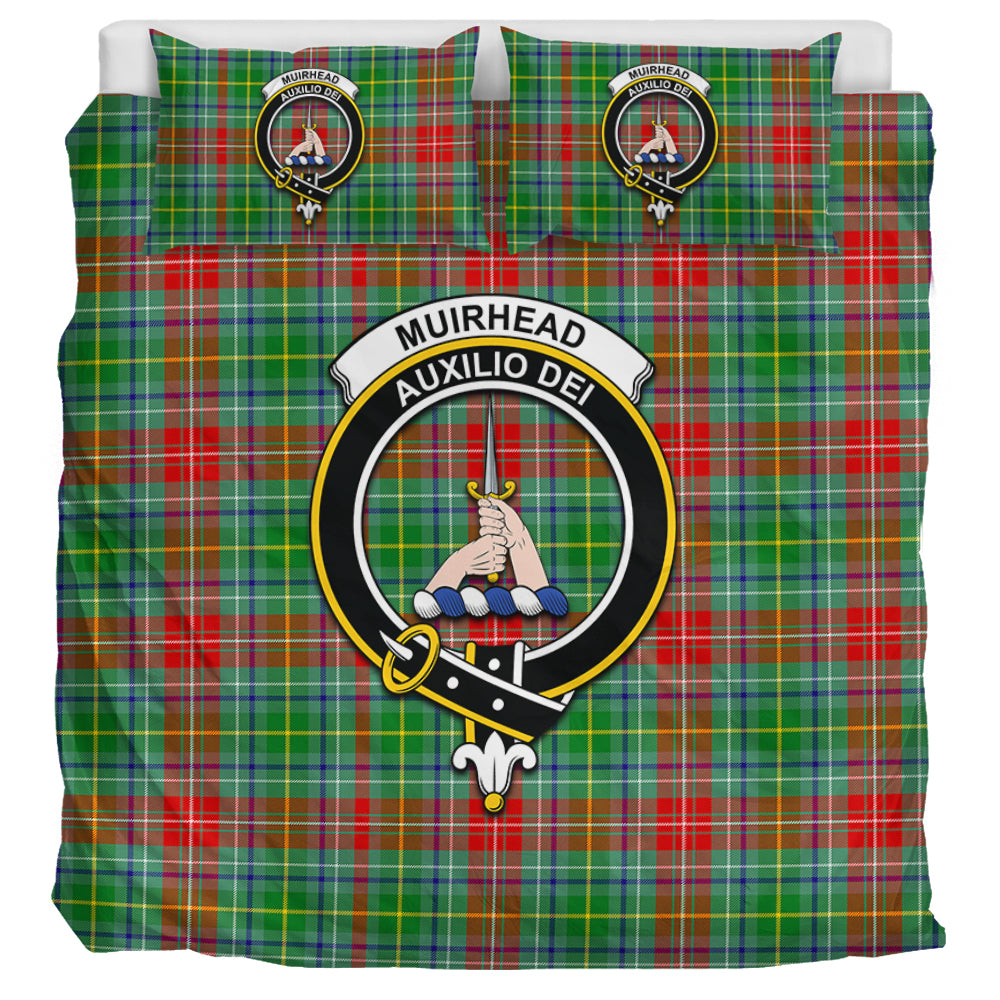 Muirhead Tartan Bedding Set with Family Crest UK Bedding Set UK Super King 104*94 inch - Tartan Vibes Clothing