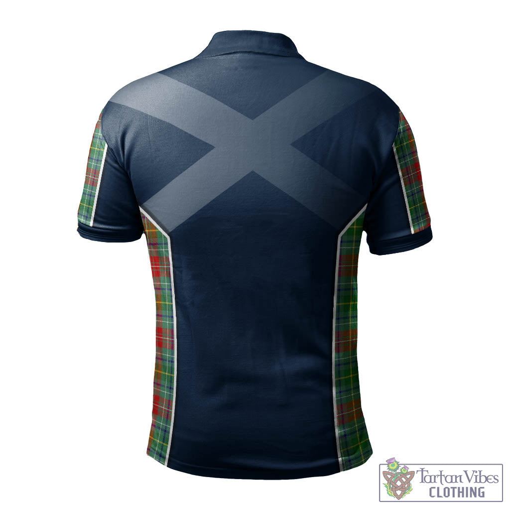 Tartan Vibes Clothing Muirhead Tartan Men's Polo Shirt with Family Crest and Lion Rampant Vibes Sport Style