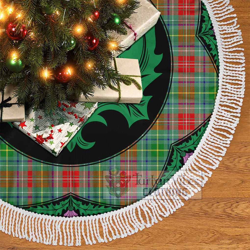 Tartan Vibes Clothing Muirhead Tartan Christmas Tree Skirt Scottish Thistle Style