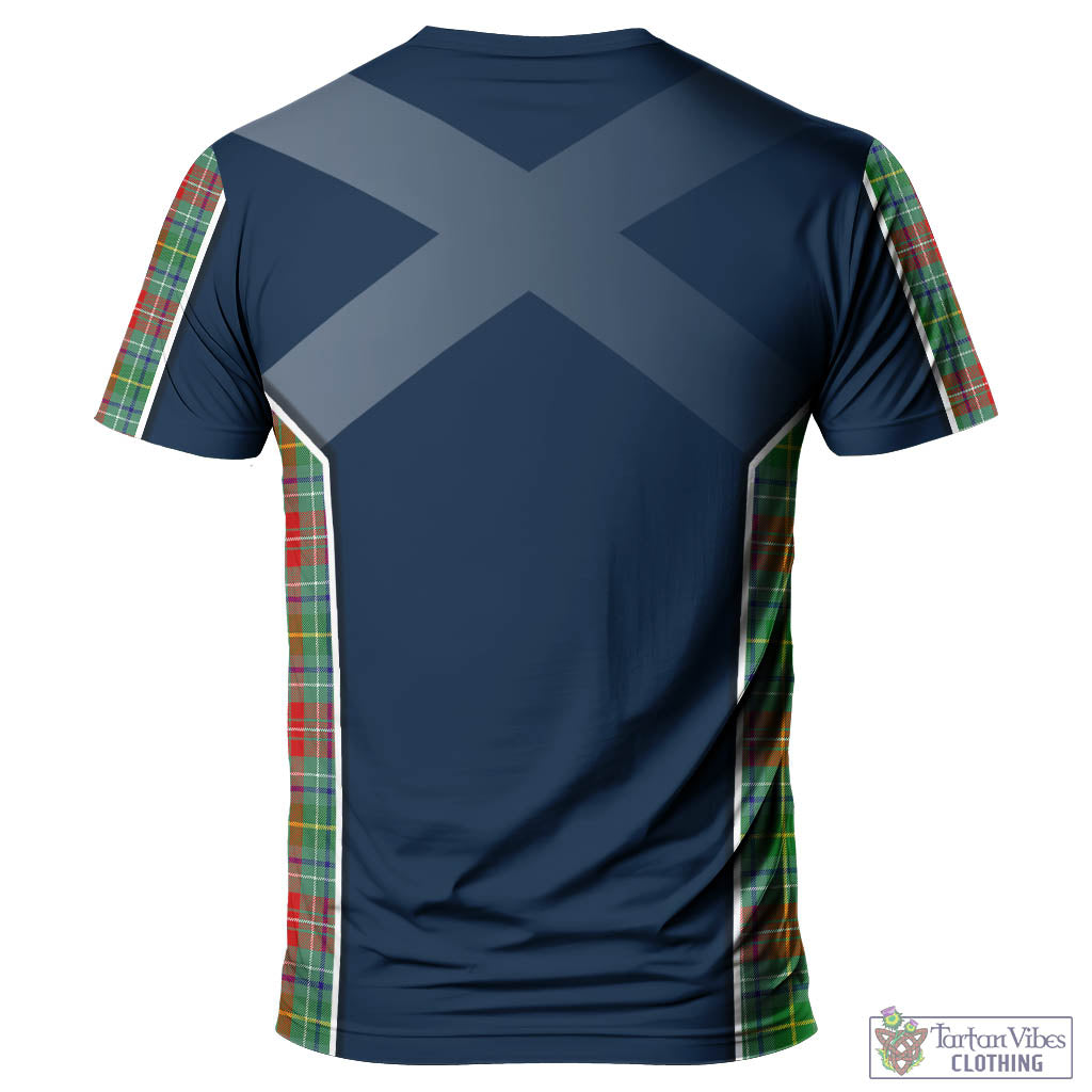 Tartan Vibes Clothing Muirhead Tartan T-Shirt with Family Crest and Scottish Thistle Vibes Sport Style