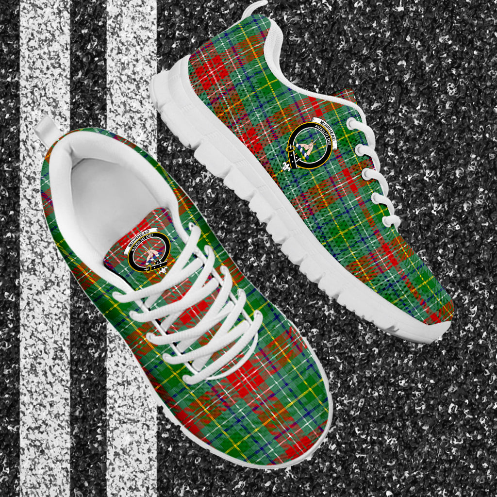 Muirhead Tartan Sneakers with Family Crest - Tartan Vibes Clothing