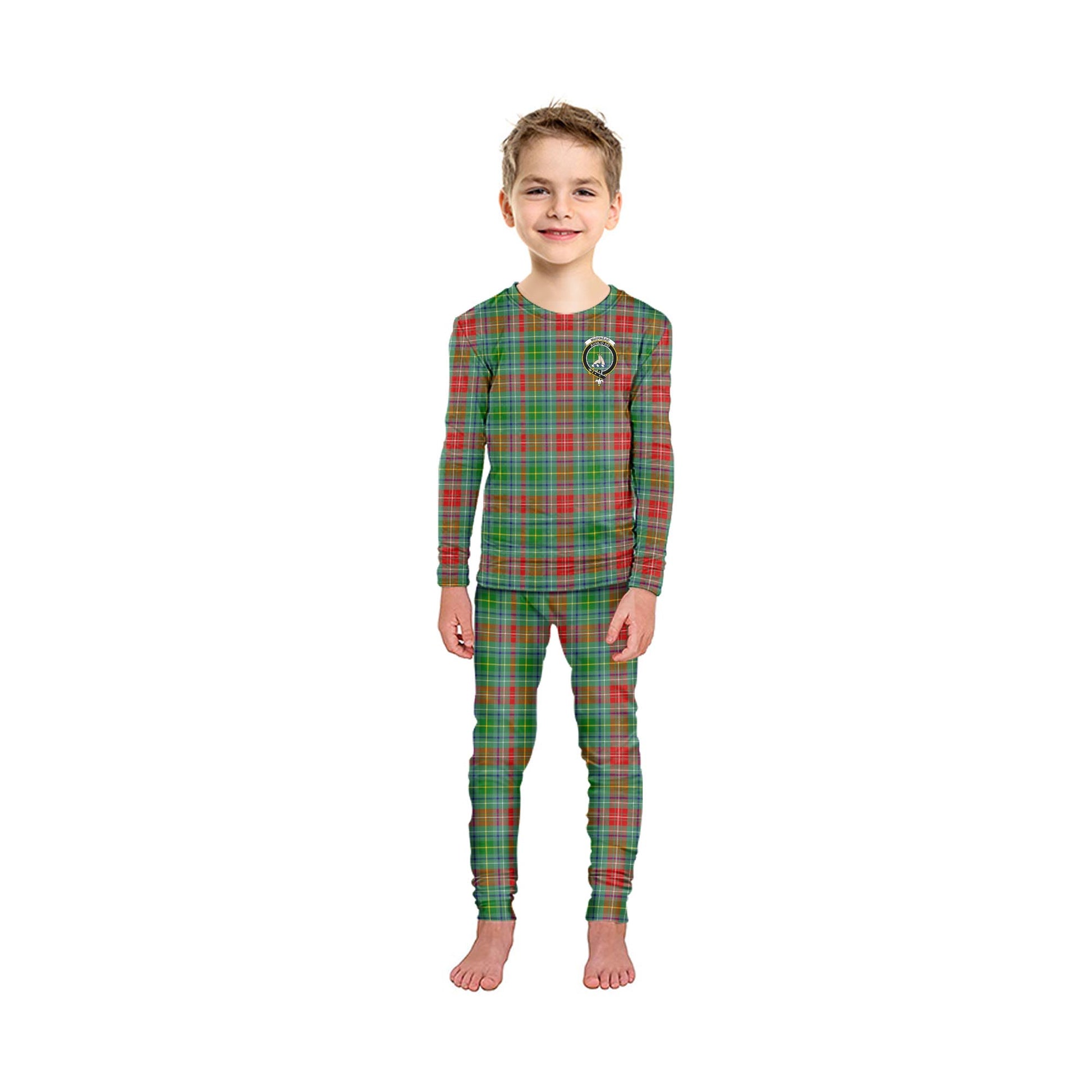 Muirhead Tartan Pajamas Family Set with Family Crest - Tartanvibesclothing