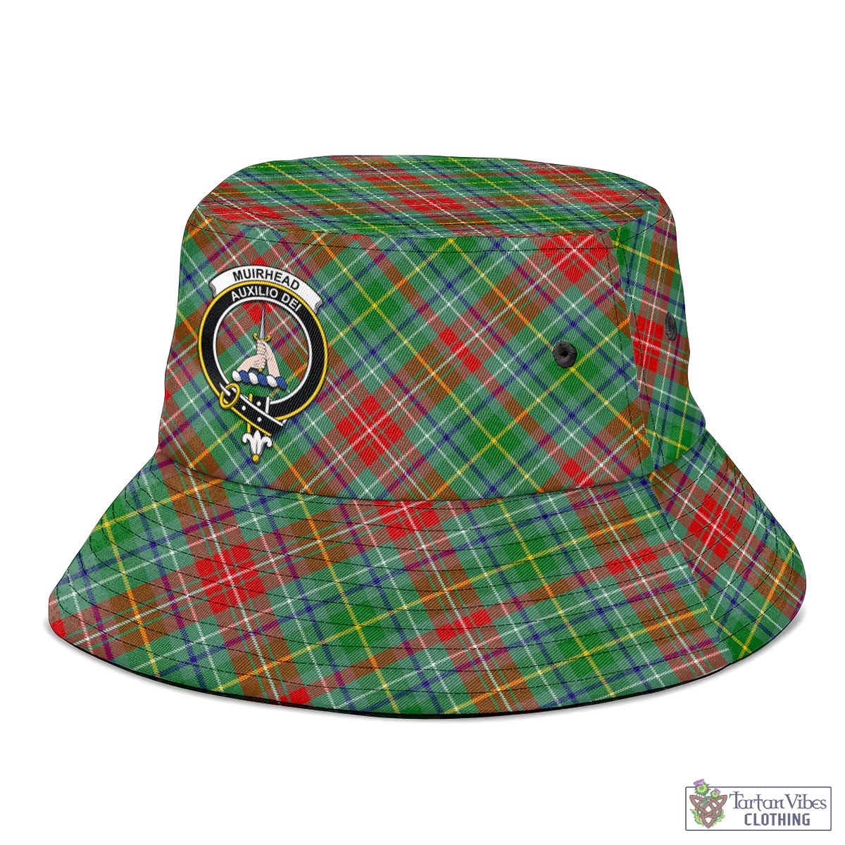 Tartan Vibes Clothing Muirhead Tartan Bucket Hat with Family Crest