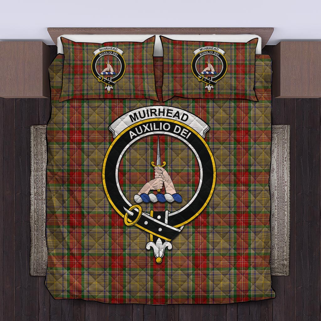 Muirhead Old Tartan Quilt Bed Set with Family Crest Twin - Tartan Vibes Clothing