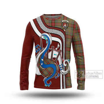 Muirhead Old Tartan Long Sleeve T-Shirt with Epic Bagpipe Style