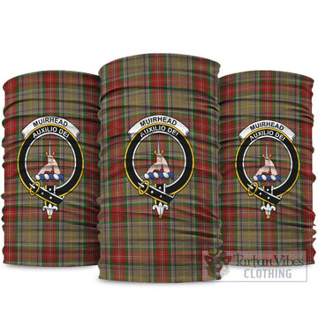 Muirhead Old Tartan Neck Gaiters, Tartan Bandanas, Tartan Head Band with Family Crest