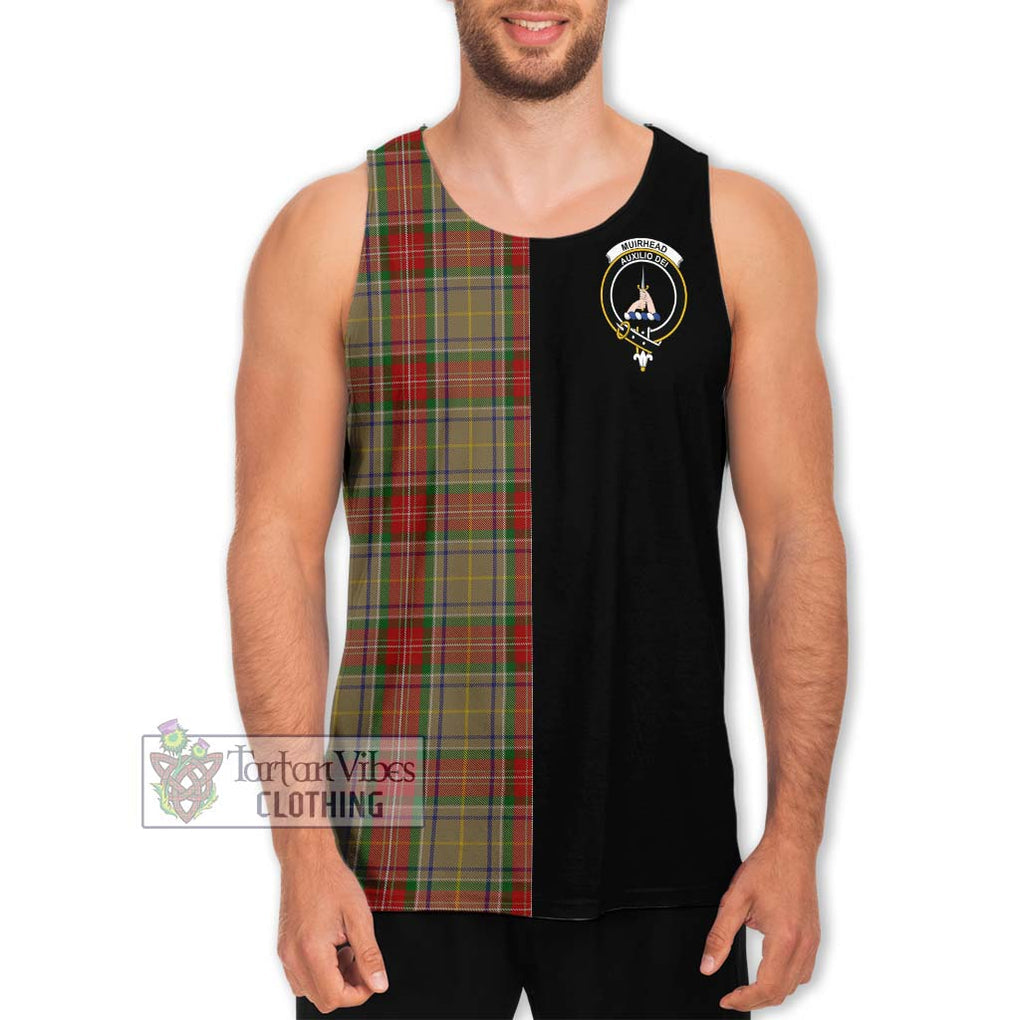 Muirhead Old Tartan Men's Tank Top with Family Crest and Half Of Me Style Men - Tartanvibesclothing Shop