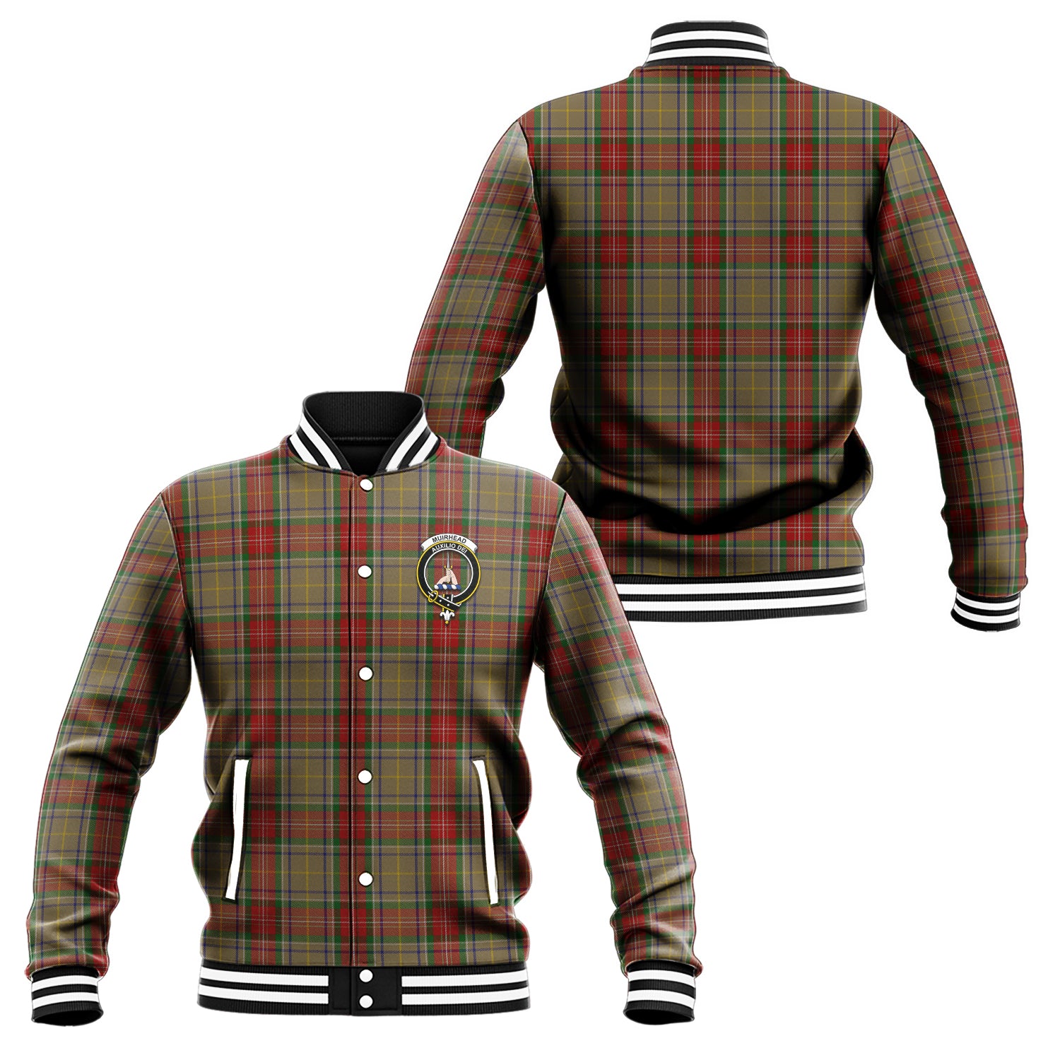 Muirhead Old Tartan Baseball Jacket with Family Crest Unisex - Tartan Vibes Clothing