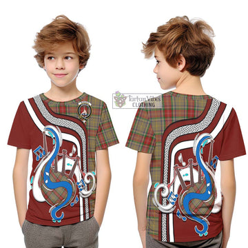 Muirhead Old Tartan Kid T-Shirt with Epic Bagpipe Style