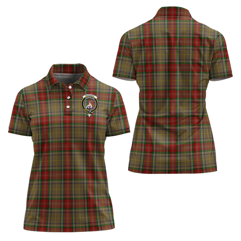 Muirhead Old Tartan Polo Shirt with Family Crest For Women Women - Tartan Vibes Clothing