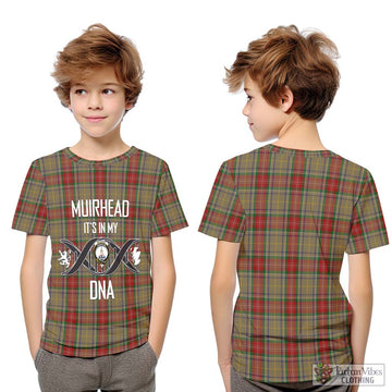 Muirhead Old Tartan Kid T-Shirt with Family Crest DNA In Me Style