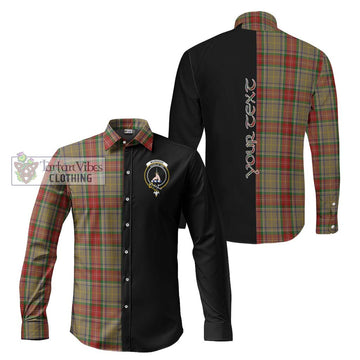 Muirhead Old Tartan Long Sleeve Button Shirt with Family Crest and Half Of Me Style