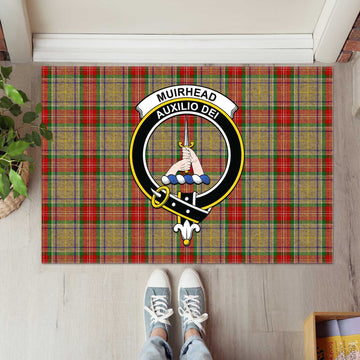 Muirhead Old Tartan Door Mat with Family Crest