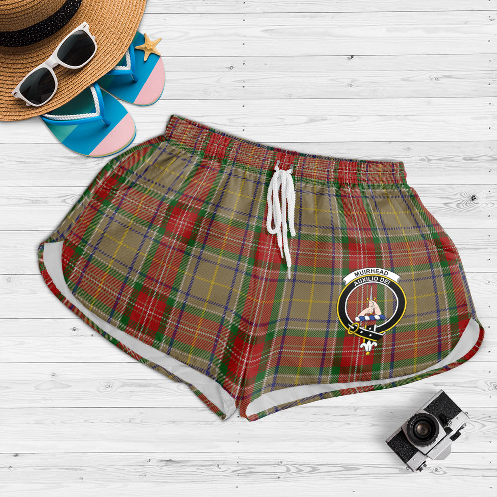 muirhead-old-tartan-womens-shorts-with-family-crest