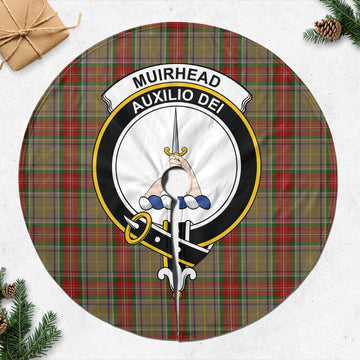 Muirhead Old Tartan Christmas Tree Skirt with Family Crest