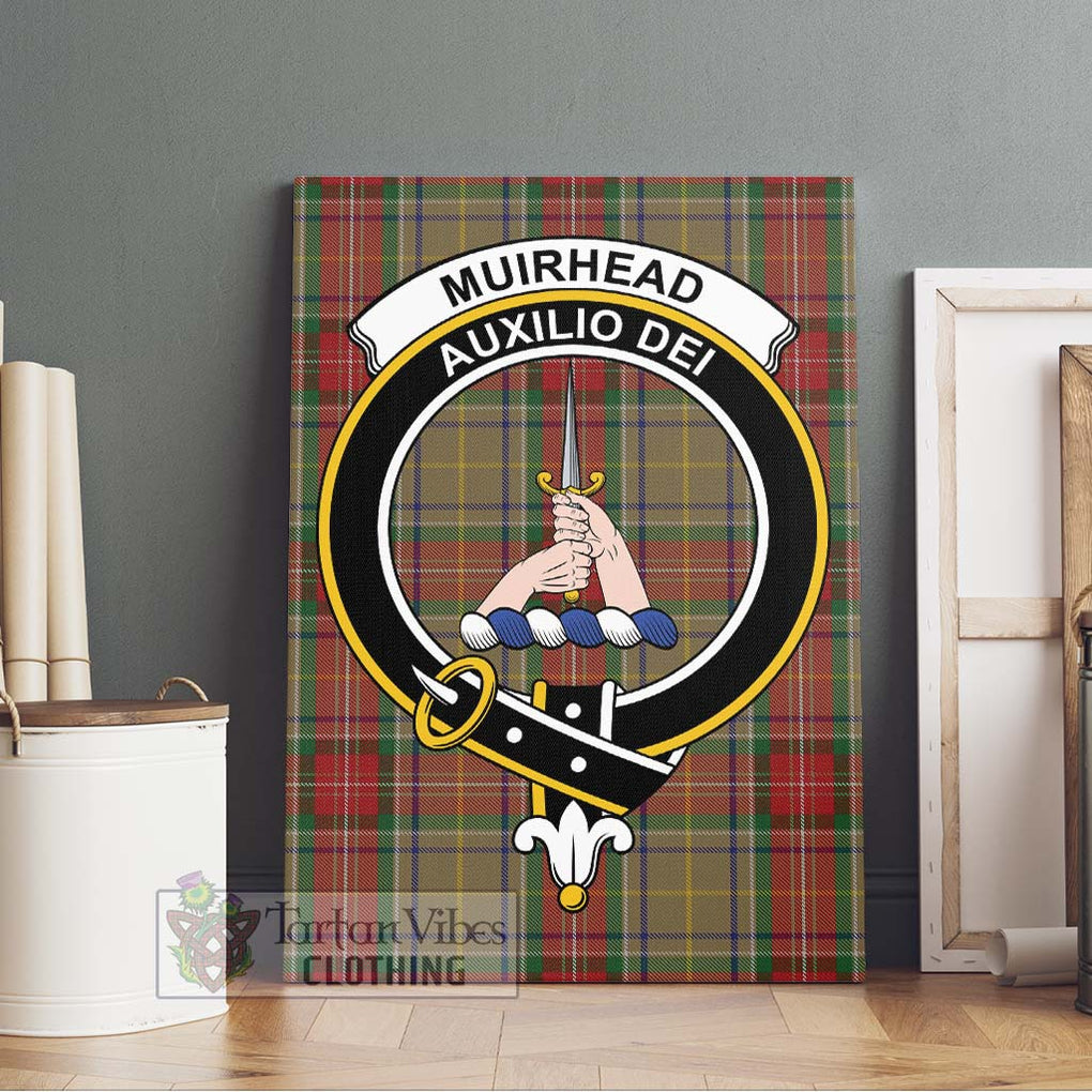 Muirhead Old Tartan Canvas Print Wall Art with Family Crest Without Frame - Tartan Vibes Clothing