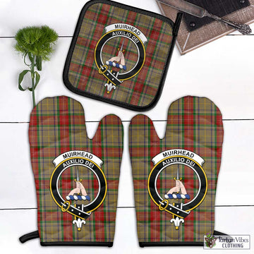 Muirhead Old Tartan Combo Oven Mitt & Pot-Holder with Family Crest