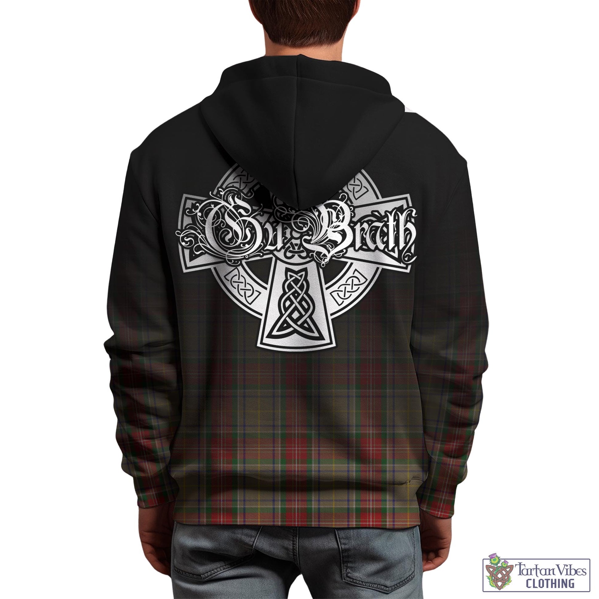 Tartan Vibes Clothing Muirhead Old Tartan Hoodie Featuring Alba Gu Brath Family Crest Celtic Inspired