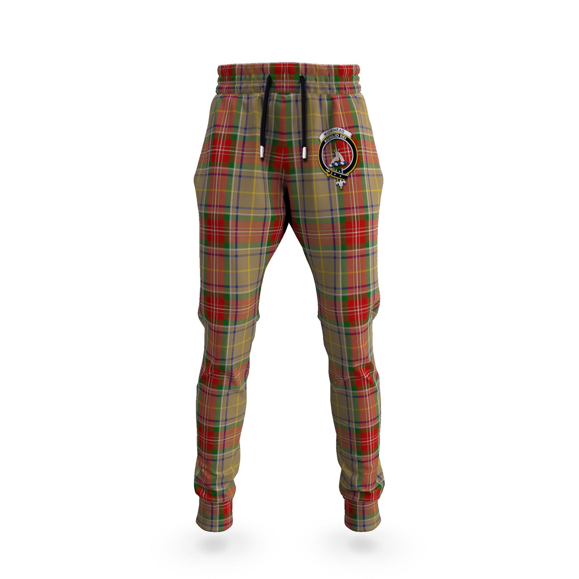 Muirhead Old Tartan Joggers Pants with Family Crest 5XL - Tartan Vibes Clothing