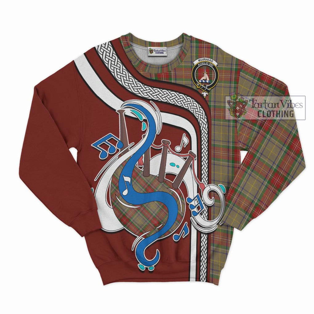 Tartan Vibes Clothing Muirhead Old Tartan Sweatshirt with Epic Bagpipe Style