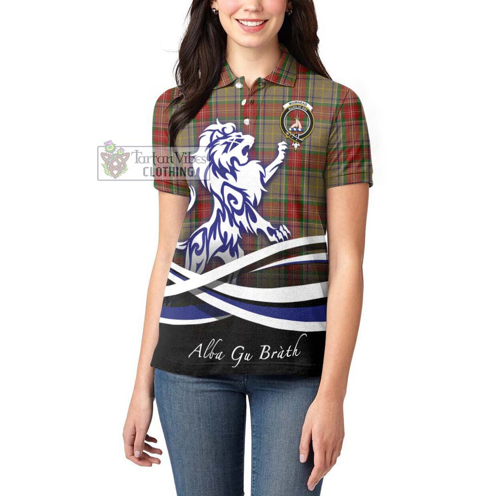 Muirhead Old Tartan Women's Polo Shirt with Alba Gu Brath Regal Lion Emblem - Tartanvibesclothing Shop