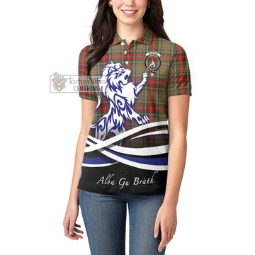 Muirhead Old Tartan Women's Polo Shirt with Alba Gu Brath Regal Lion Emblem