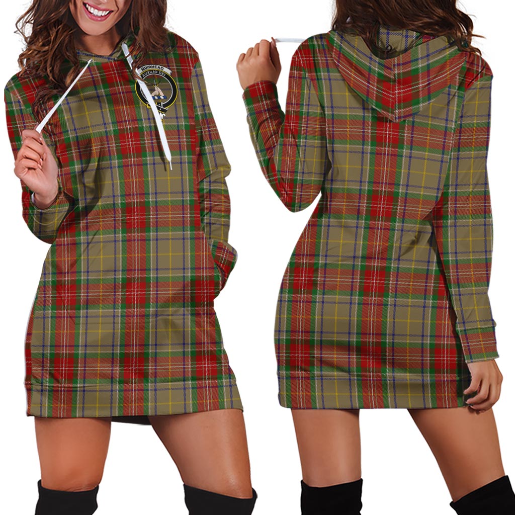 Muirhead Old Tartan Hoodie Dress with Family Crest - Tartanvibesclothing