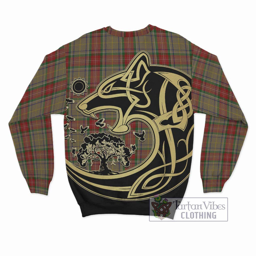 Muirhead Old Tartan Sweatshirt with Family Crest Celtic Wolf Style - Tartan Vibes Clothing