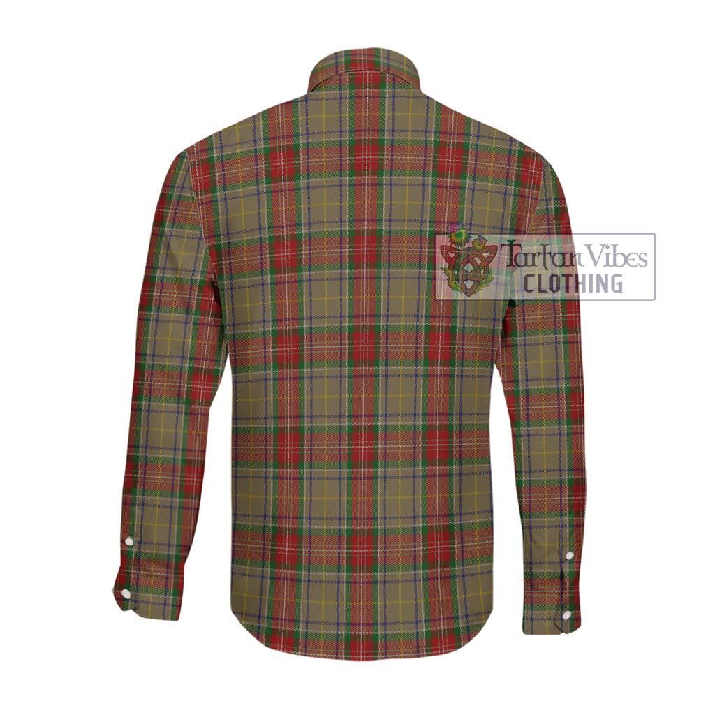 Tartan Vibes Clothing Muirhead Old Tartan Long Sleeve Button Shirt with Family Crest DNA In Me Style