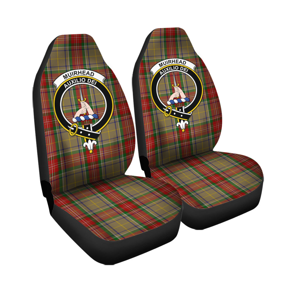 Muirhead Old Tartan Car Seat Cover with Family Crest - Tartanvibesclothing